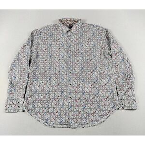 Robert Graham Shirt Mens Large Anemone Fun Multicolor Abstract Geometric AOP